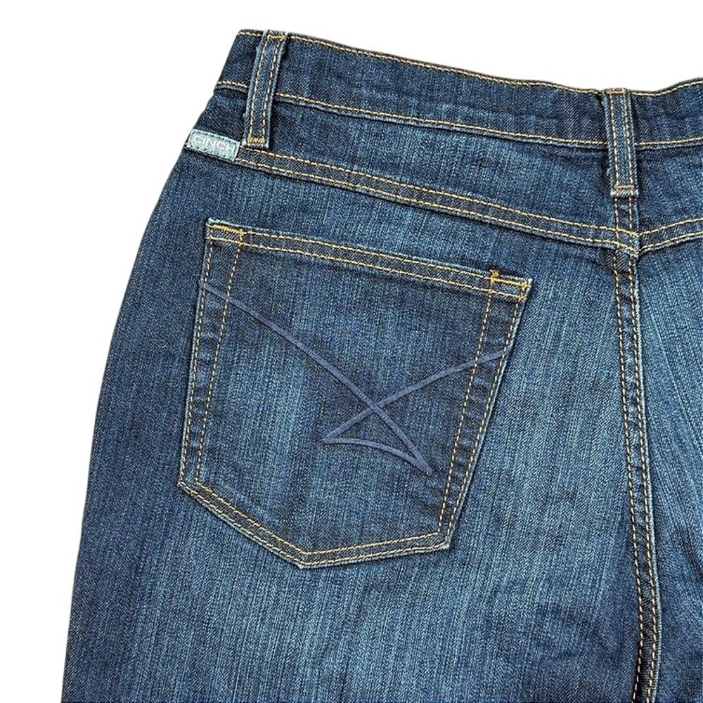 Cinch Jenna Relaxed Fit Dark Wash Western Straight Leg Denim Womens 32/13 S